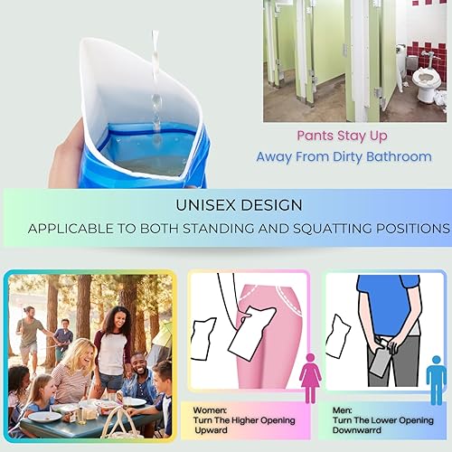 Miniatura 3 de Bolsa de orina, 1224 paquetes de 23.7 fl oz, bolsa de orina desechable para viajes, bolsa de orina portátil de emergencia y bolsas de vómito, bolsa
