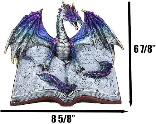 Miniatura 3 de Ebros Gift World of Wizardry and Hechicería Lanzador de hechizos Fantasía Dragón de Bibliografía Emergente de Hechizos Libro con Runas Mágicas