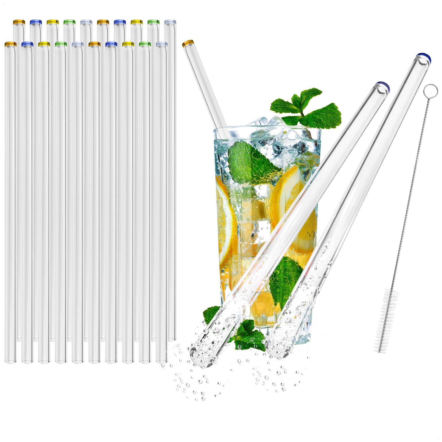 Set 4 Cannucce Riutilizzabili In Acciaio Inox 30 Cm Per Tumbler 40 Oz - Con Spazzola Pulizia, Ecologiche - 5