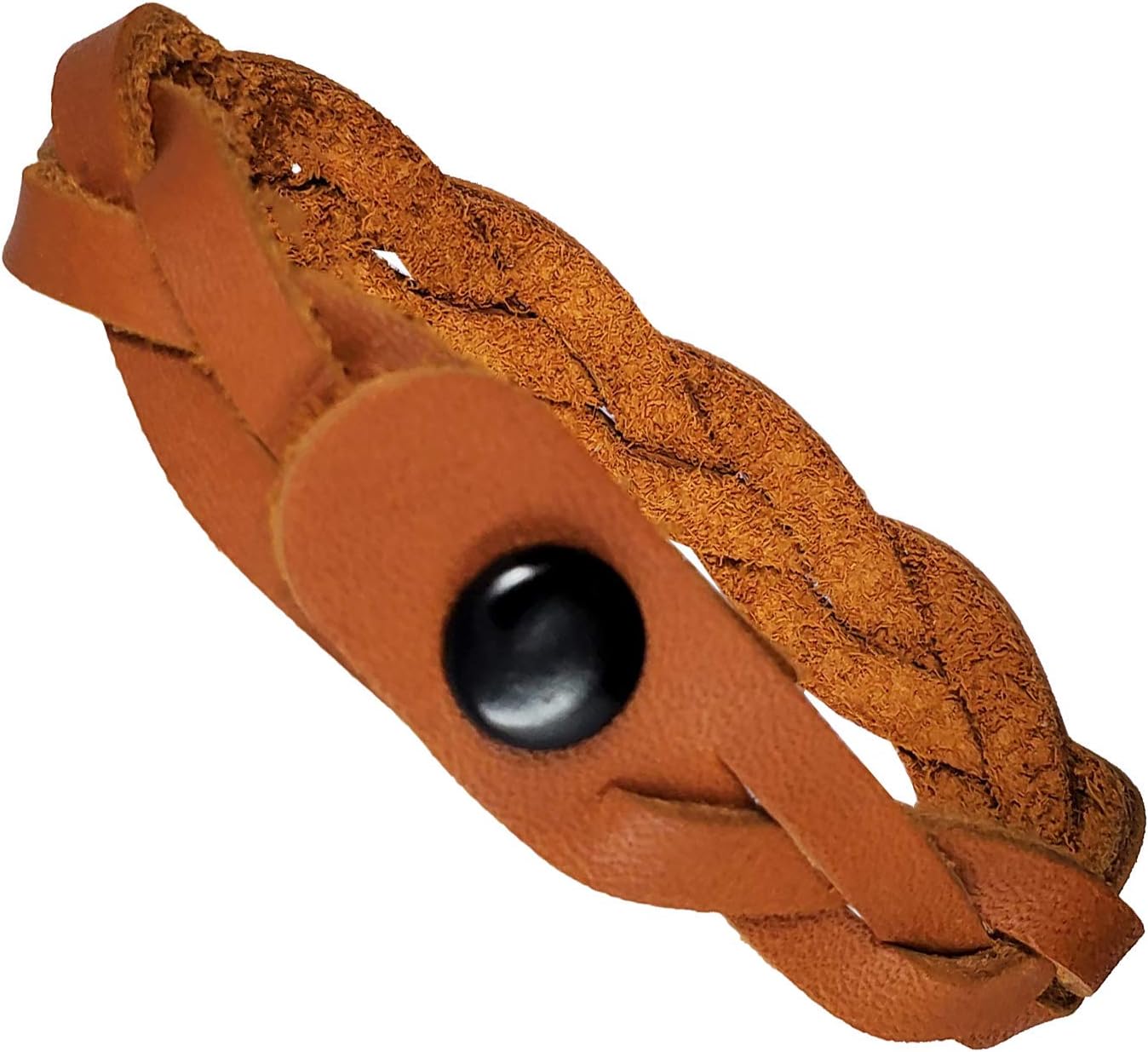 Mystery Braid Leather Bracelets Kit -8 Leather Bracelets braiding Ready -Made in USA by Pitka Leather, Large, (TBLB-8PACK-TAN)