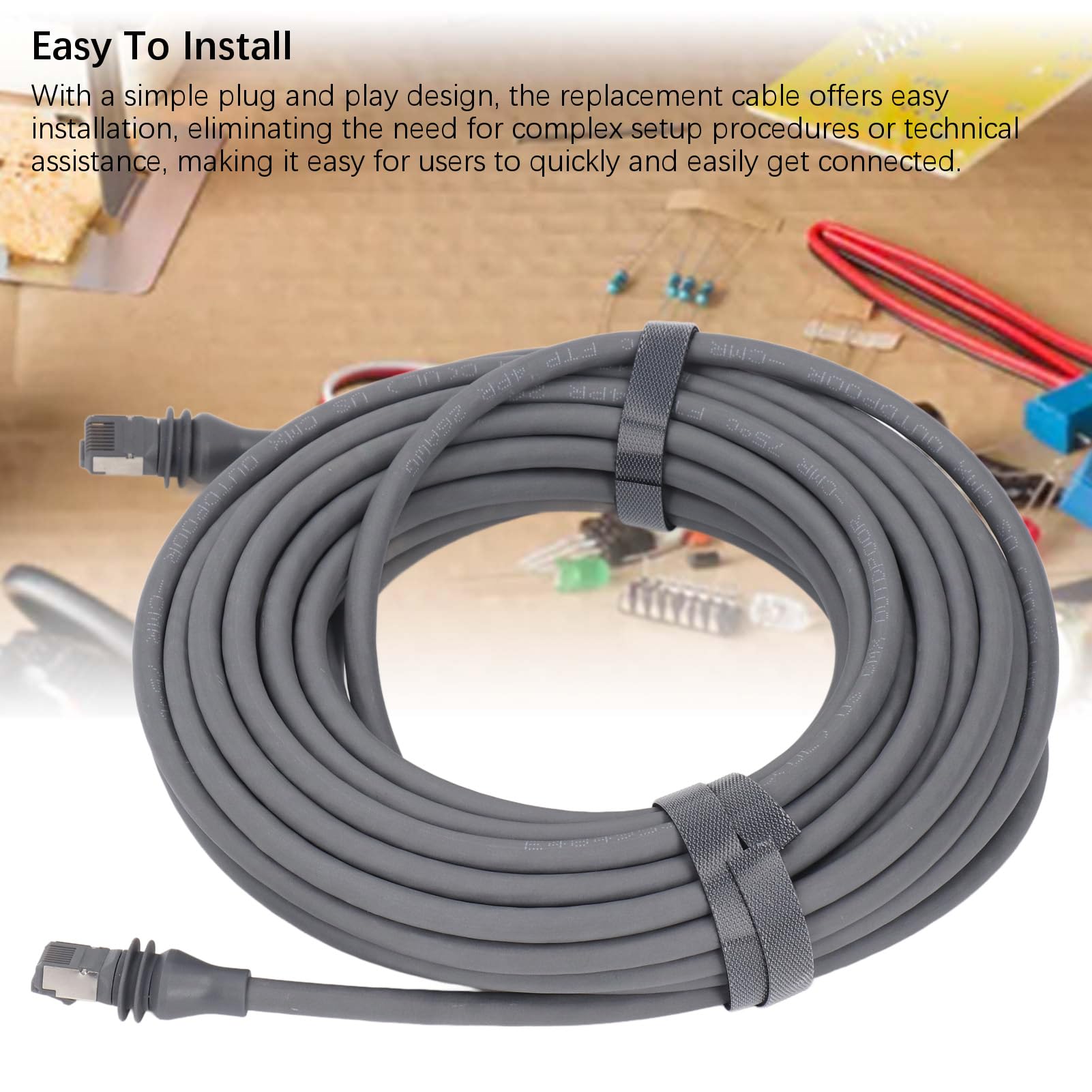 Bewinner Cavo Gen 3 30 Piedi, Prolunga Cavo, Cavo Sostitutivo Satellitare Impermeabile per Gen3 V3, Cavo Standard per Cavo Esterno Gen 3, 30