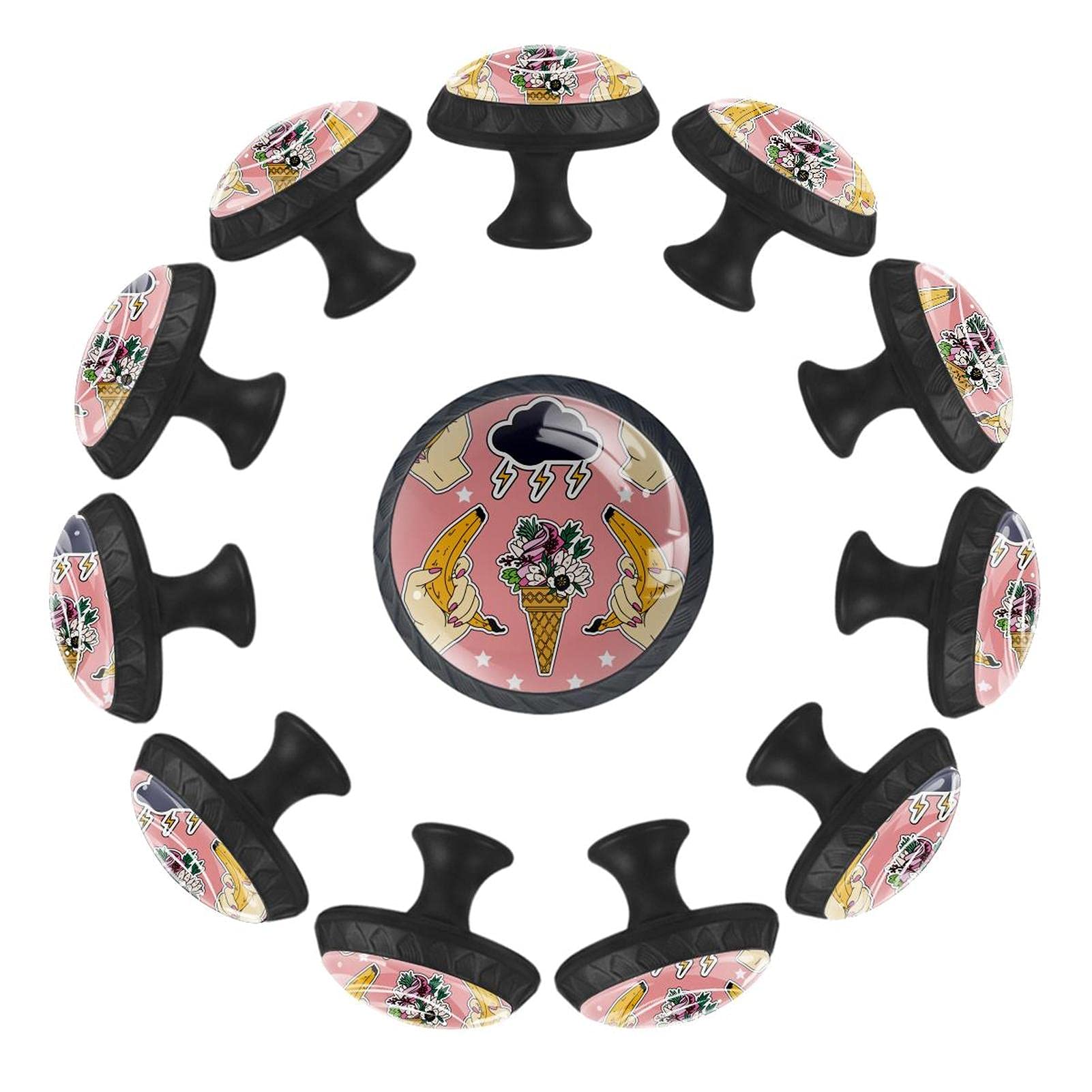 Boutons de tiroir ronds décoration de crèche et chambre d'enfant lot de 12