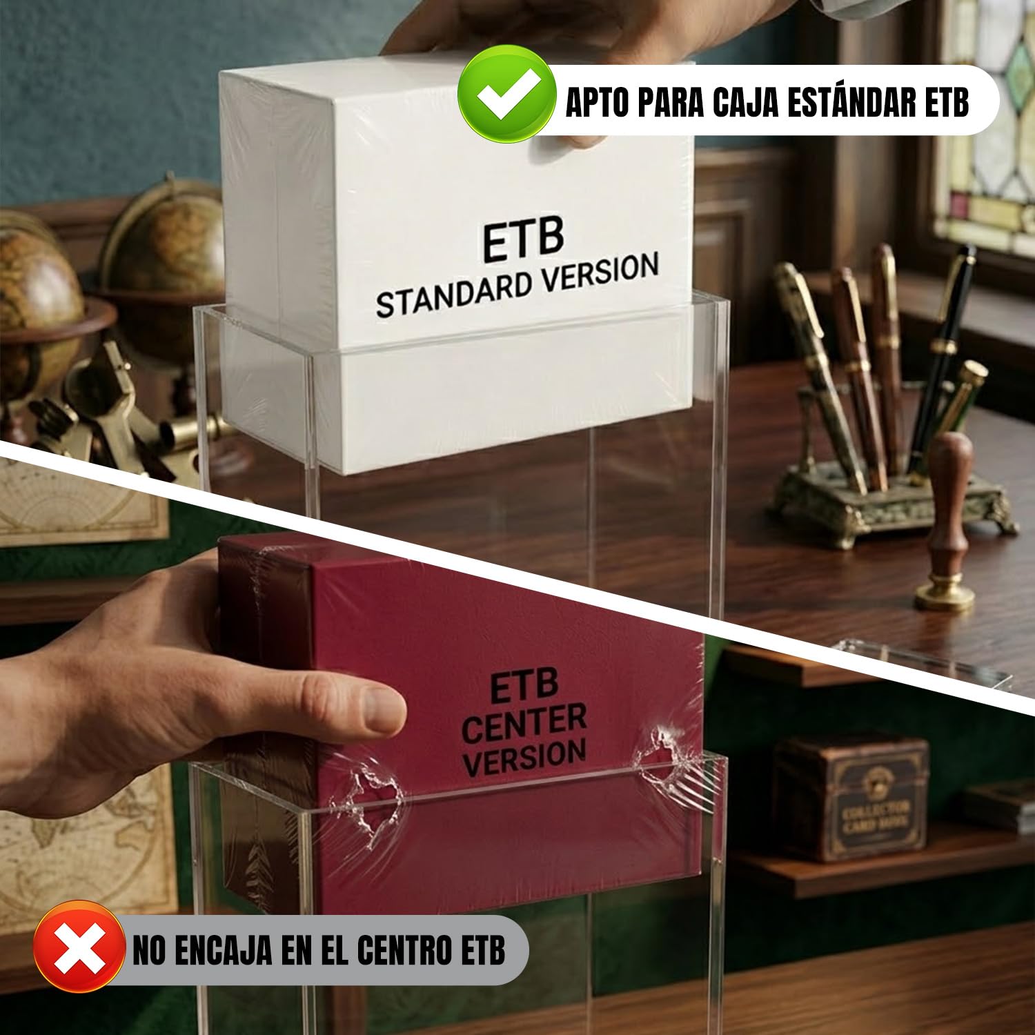Wigearss Caja de Acrílico Magnética Protección para Pokémon Elite Trainer Box, Caja Protectora Transparente Magnética para Pokémon Elite Trainer Box