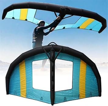 Windsurfing Inflatable Wing,4m2,5m2,6m2 Wind Wingfoil and Hydrofoil Board, Handheld Surf Sail, with Window, for Water Sports, Kiteboarding, Surfing ,5m3