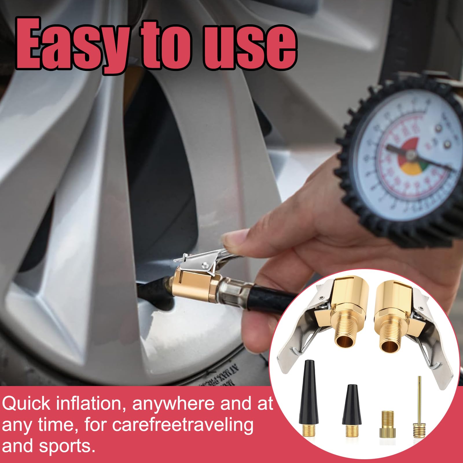 Multifunktionales Valve Adapter Set, Adapter für Bosch Easy Pump, Bosch Easy Pump ersatzteile, französisches Ventil Adapter, Ballnadel & Luftpumpen, Zubehör