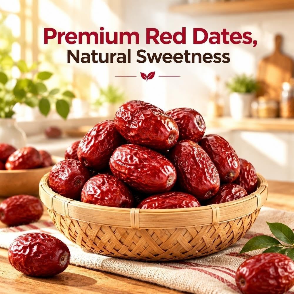 Dátiles rojos secos 250 g/500 g Snack de azufaifa