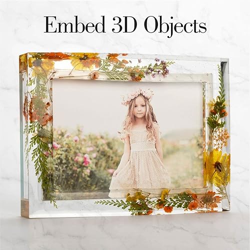 Miniatura 7 de Mod Podge Marco, molde de fundición de silicona transparente de 5 x 7 pulgadas de apertura para suministros de epoxi para proyectos de arte y