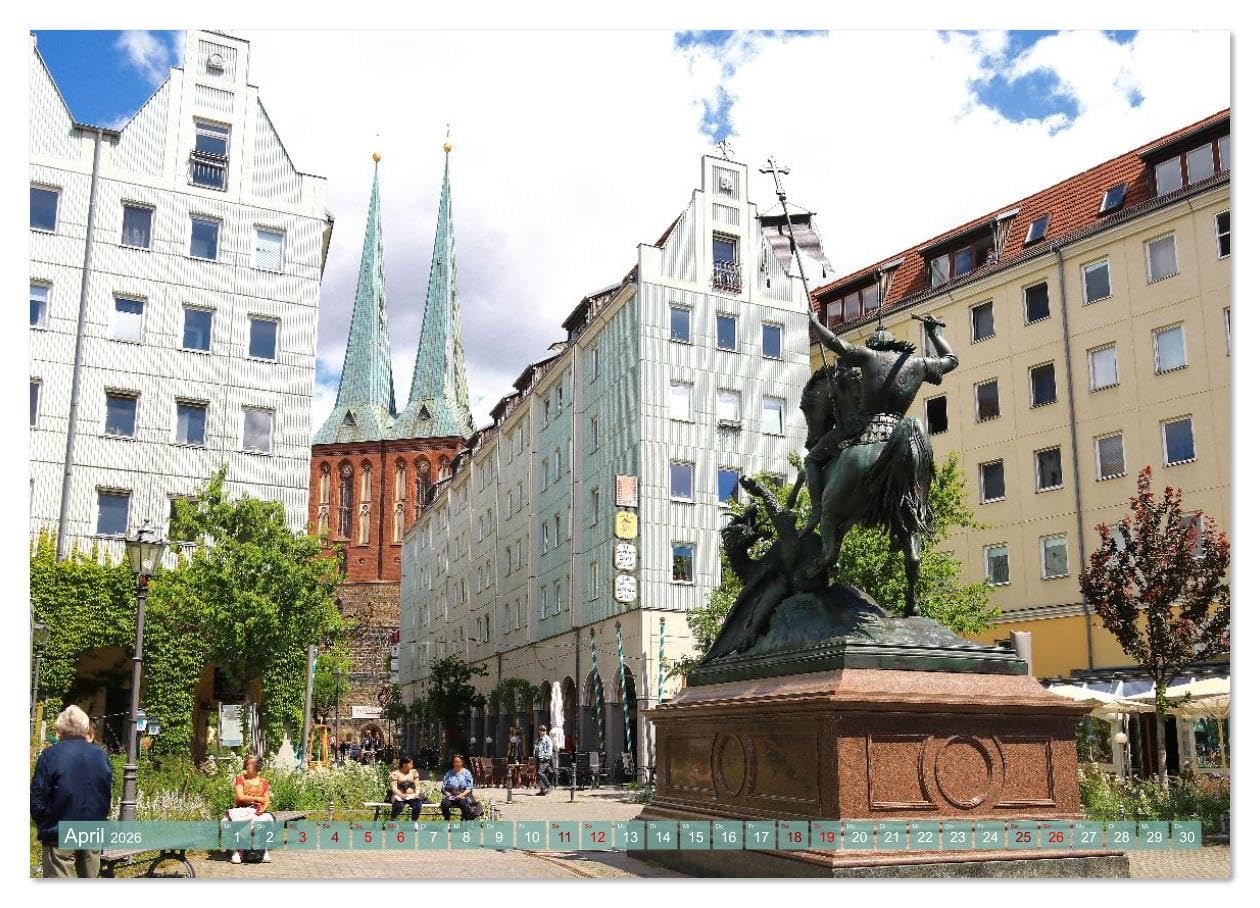 In Berlins Mitte (Wandkalender 2026 DIN A2 quer), CALVENDO Monatskalender: Die deutsche Hauptstadt rund um das Nikolaiviertel (CALVENDO Orte)