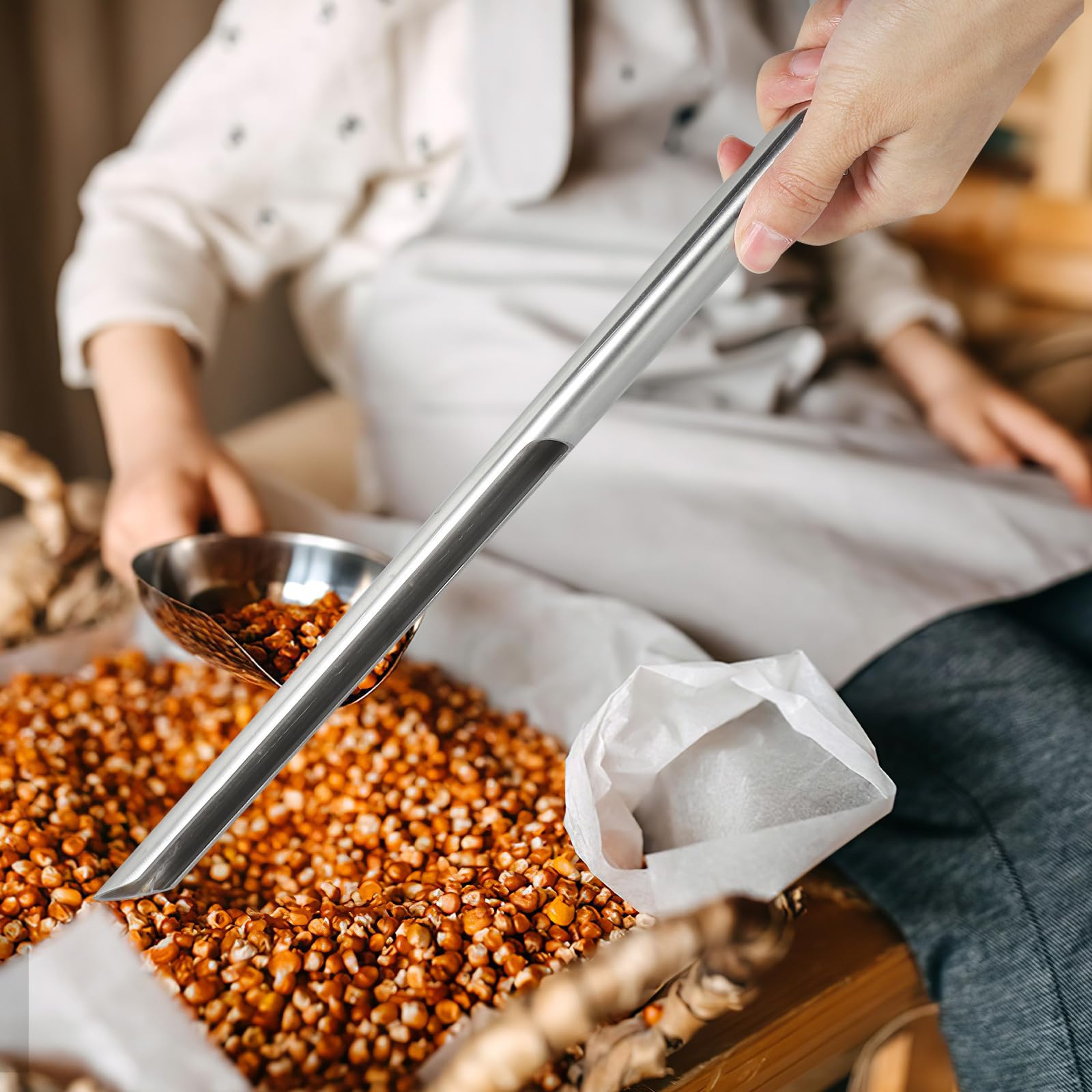 Muestreador Agrícola Tubo Grueso de Acero Inoxidable, para Cereal y Maíz