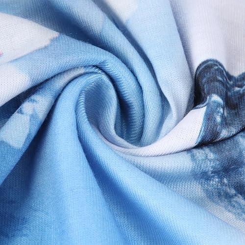 Miniatura 7 de 2023 Camiseta de Manga Corta Blusa para Mujer Cuello Redondo Estampado de Flores Camisetas sueltas Camiseta de Verano