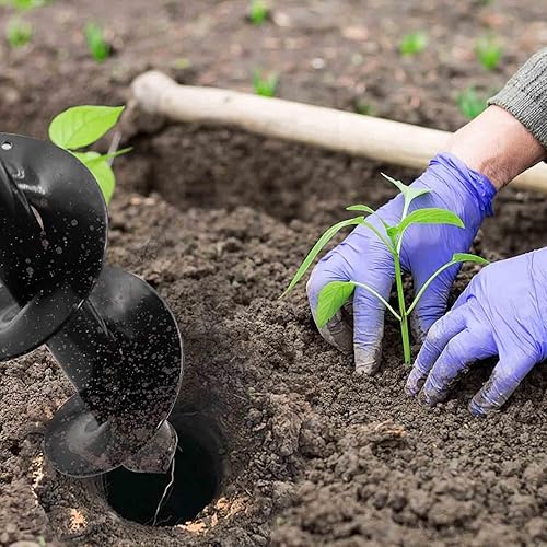 Miniatura 5 de Broca de taladro de 4 x 12 pulgadas para plantas de jardín, taladro de agujero en espiral, maceta rápida, taladro de tierra o excavador de agujeros
