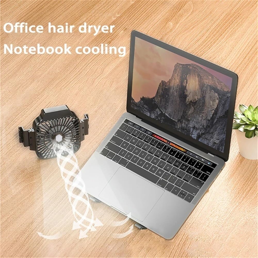Podstawka pod laptopa, Foldable Laptop Stand for Desk, Aluminum Alloy Laptop Holder Bracket with Cooling Fan Akcesoria do laptopów(Gray)