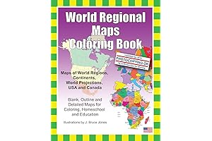 World Regional Maps Coloring Book