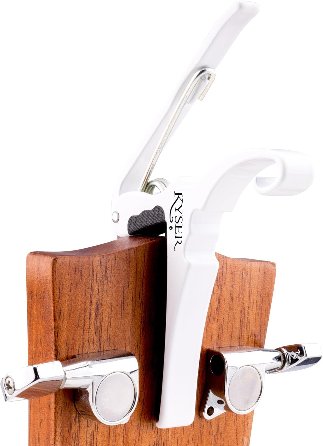Kyser Quick-Change Guitar Capo for 6-string acoustic guitars, Pure White, KG6W