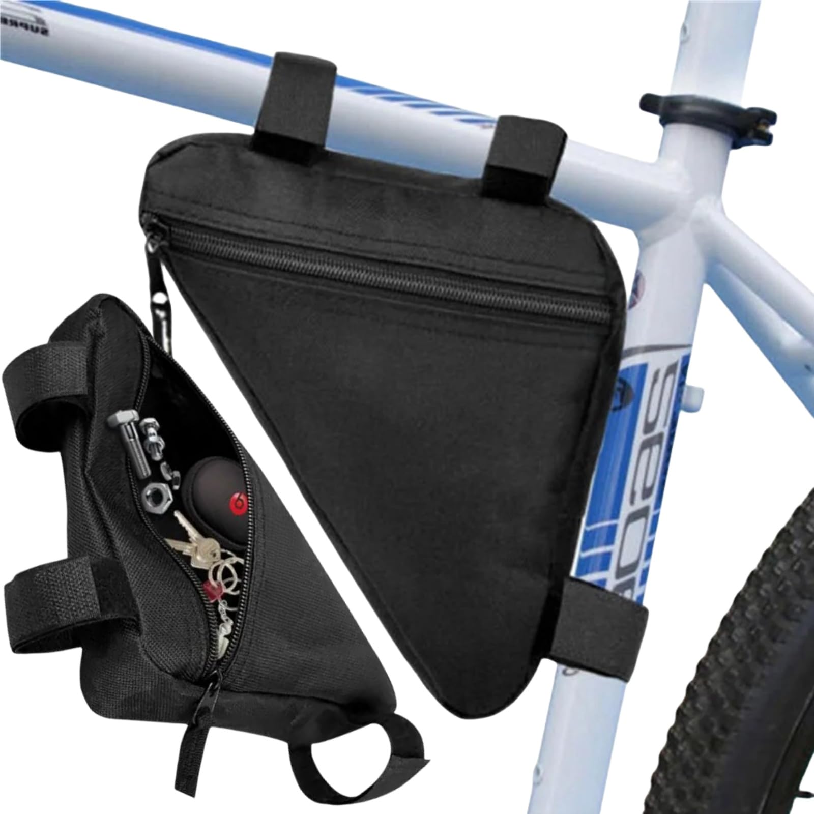 Borsa Triangolo Per Bicicletta,Borsa Bici Telaio,Borsa Triangolare Telaio per Bicicletta Impermeabile,Borsa Tubo Telaio Triangolo per Bici,Borsa Triangolo,Borsello Sella Sellino Triangolare
