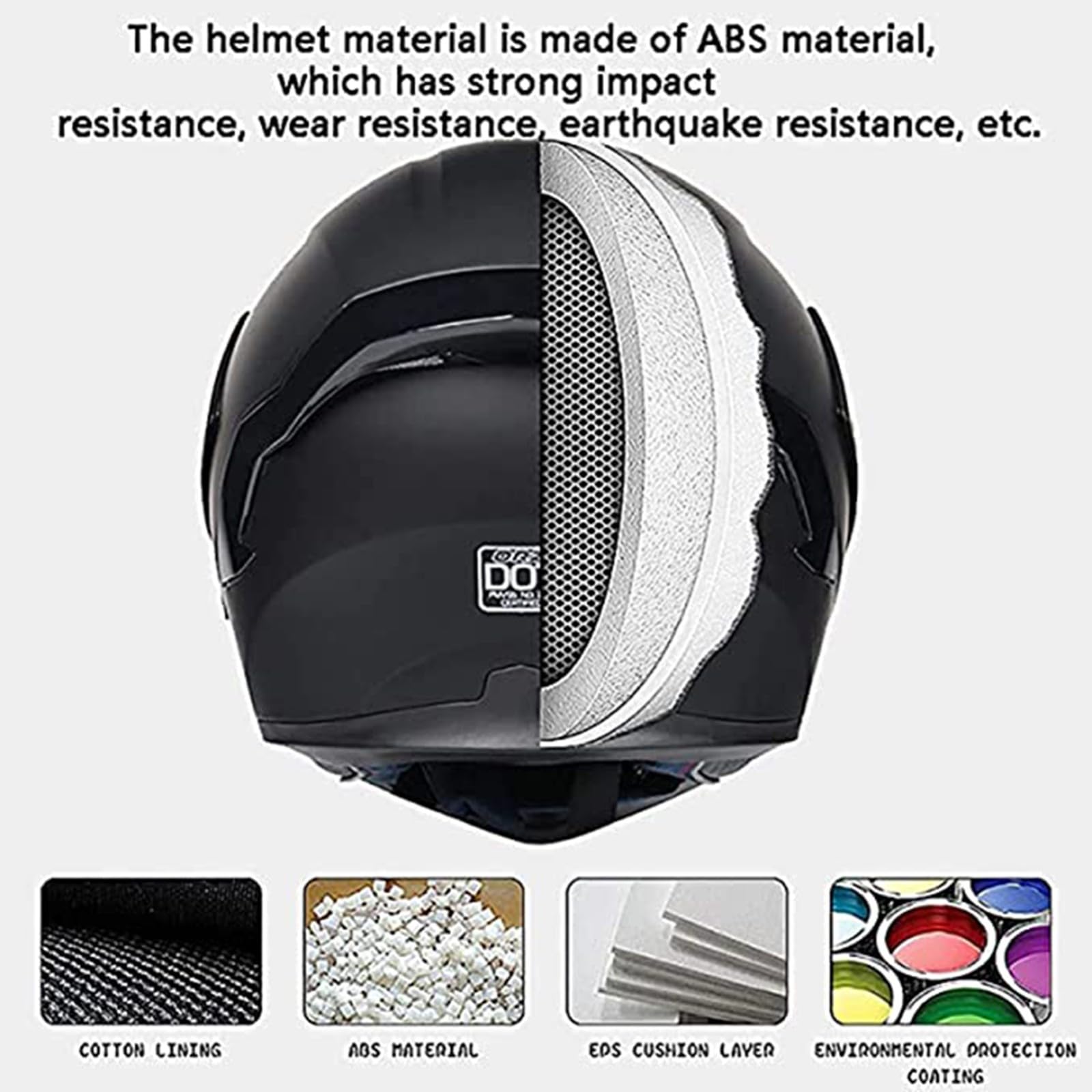 Integralny kask motocyklowy, wyścigowy kask motocrossowy z podwójnym wizjerem, do motocrossu, choppera, skutera, dla dorosłych, mężczyzn i kobiet, odpowiedni na wszystkie pory roku, certyfikat DOT