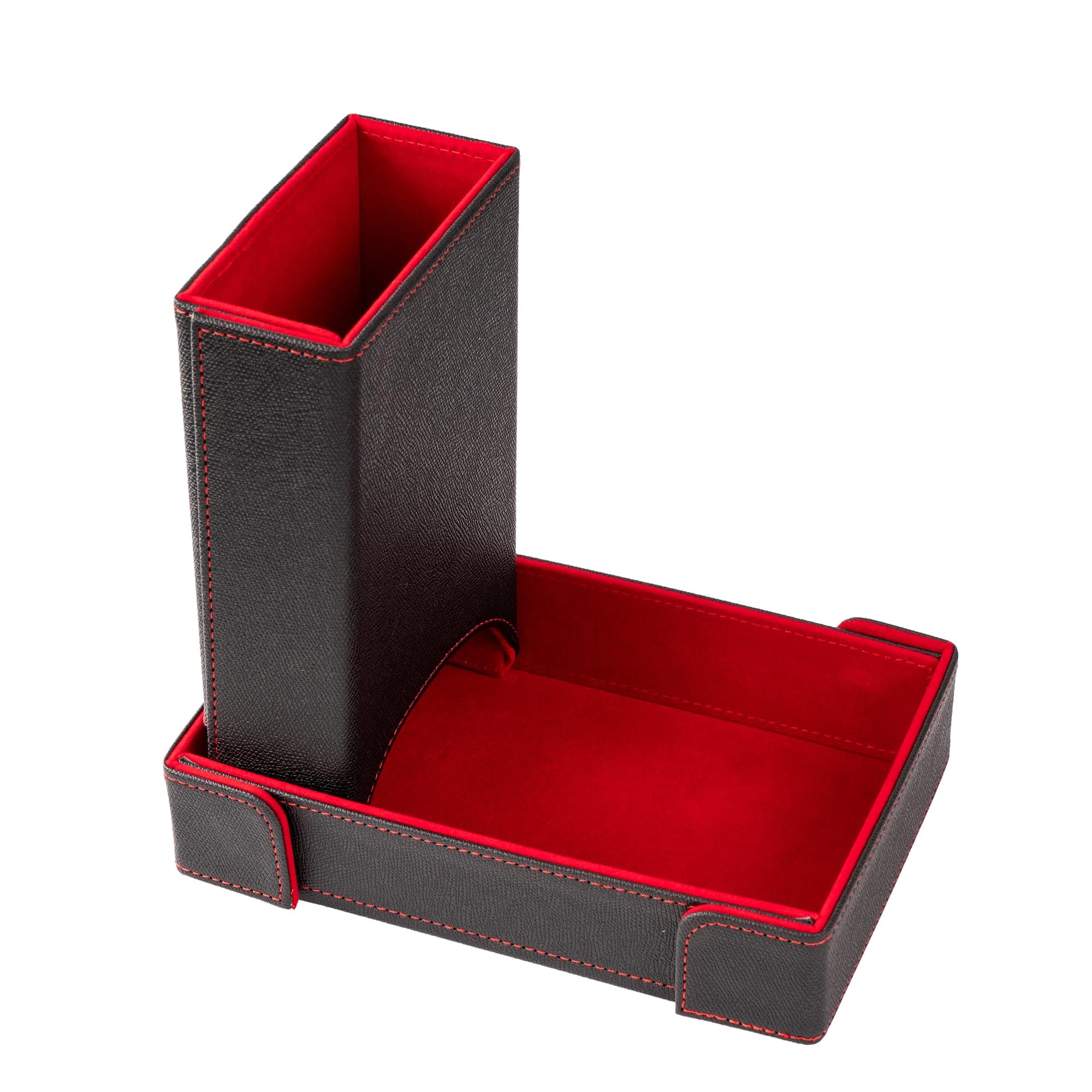 Cusdie Magnetic Rectangle Dice Tray with Removable Dice Tower – Foldable Design Easy Setup for DND Dice RPG Dice Games