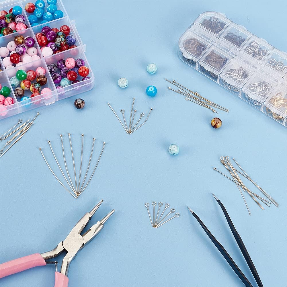 BENECREAT 180Pcs 9 Style Real 14K Gold Plated Pins, 24 Gauge Eye Pin Ball Head Pins 23 Gauge Flat Head Pins Brass Pins for Earring Bracelet DIY Jewelry Making, 20Pcs/Style