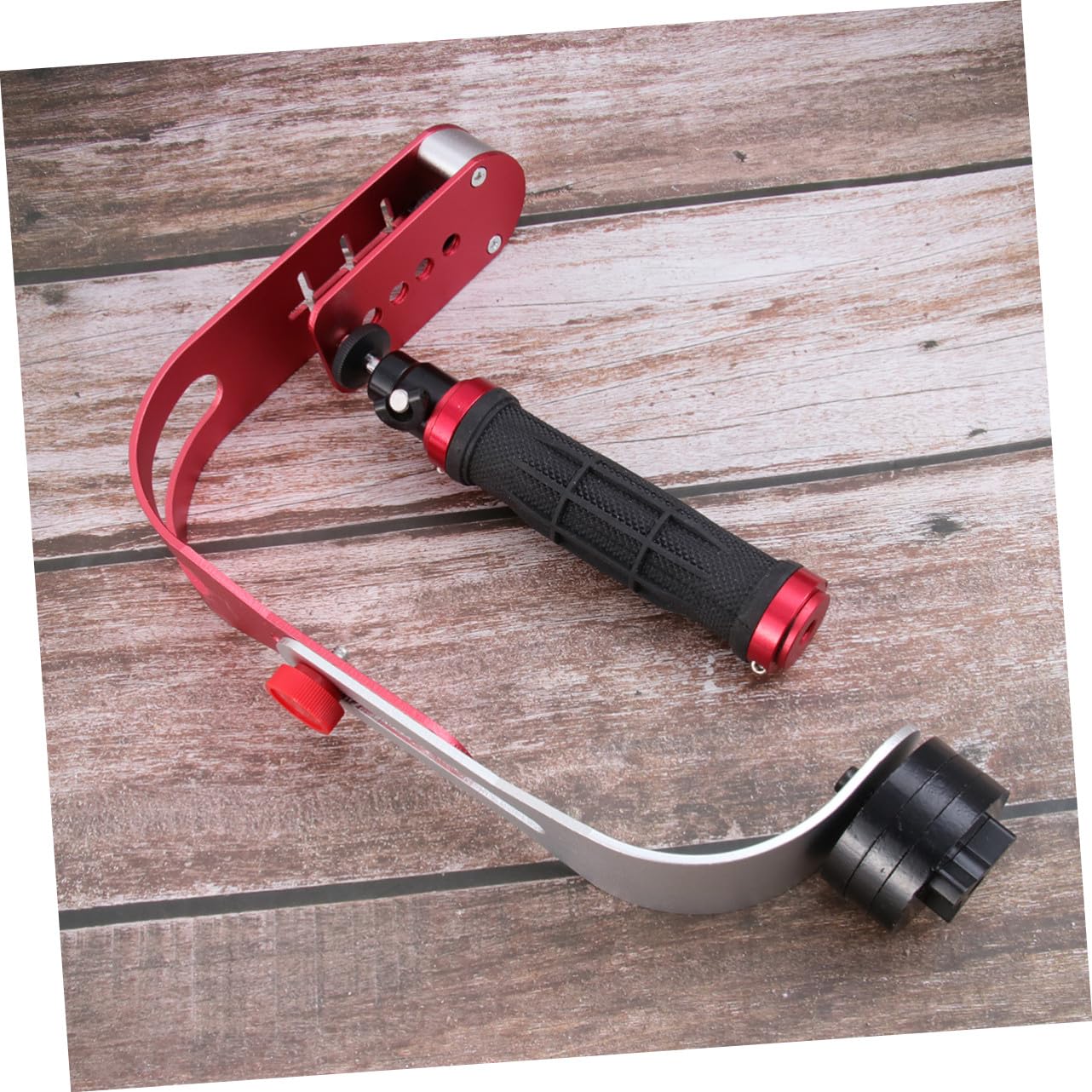 Stabilizzatore Fotocamera Video Portatile Rosso in Lega di Alluminio | Camera e Dv, Movimento Fluido e Preciso, Viaggio e Riprese da Angolazioni Basse