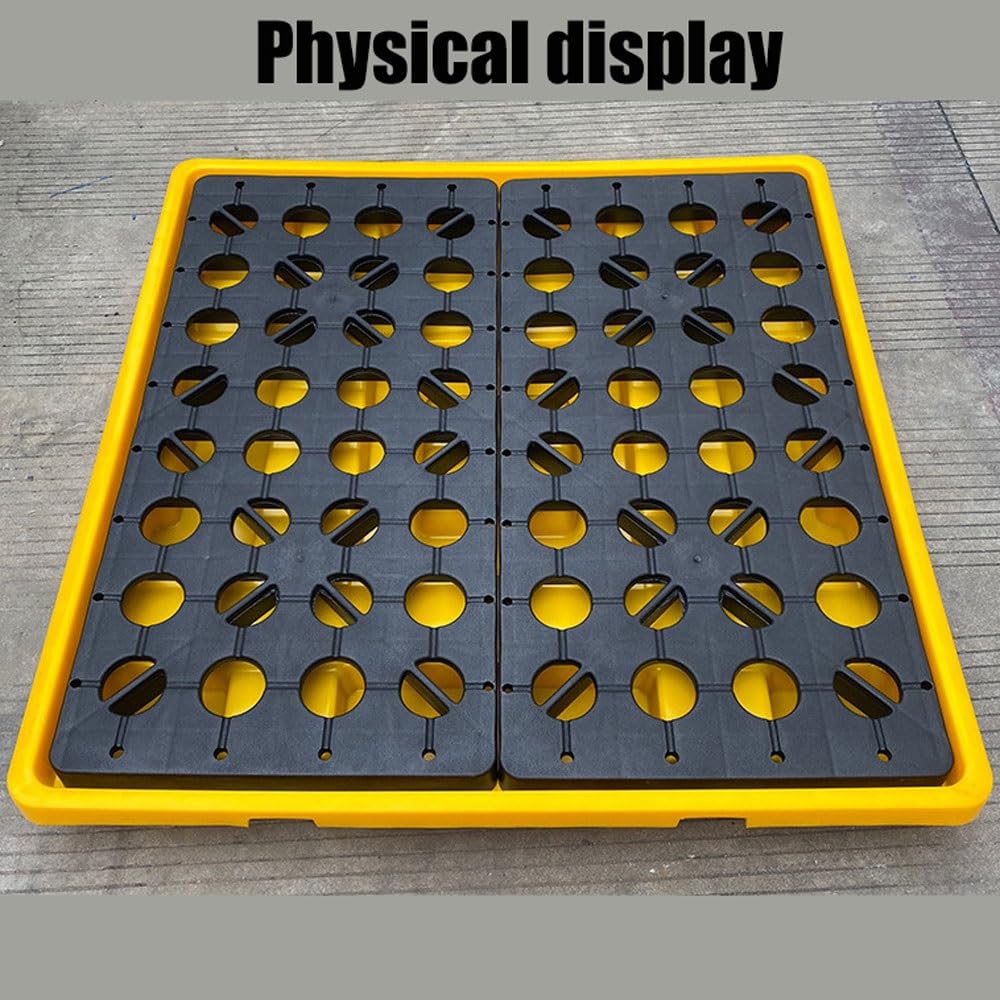 Bandeja Antiderrame Con Malla Extraíble, Cubeta de Contención Resistente a Químicos para Uso Industrial y de Laboratorio, Bandeja Antigoteo de Fácil Limpieza(33 * 33 * 5.5cm)