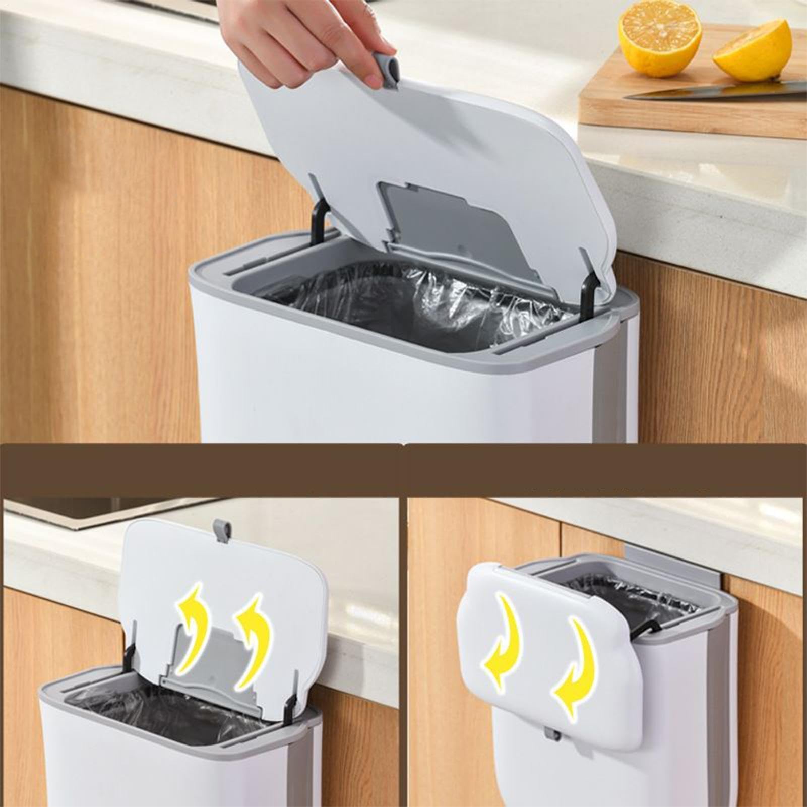 Komposteimer – umweltfreundlicher Lebensmittelabfall-Recycling-Behälter mit Deckel, 2,64 Gallonen, ideal für Unterschrank oder Küchentheke