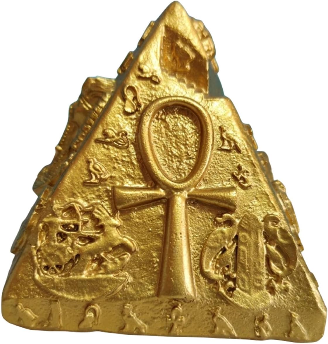 TOYANDONA Egyptian Pyramid Model Large Khufu Pyramid Resin Collectible Figurine Desktop Home Décor Accent for Bedroom and Office Display