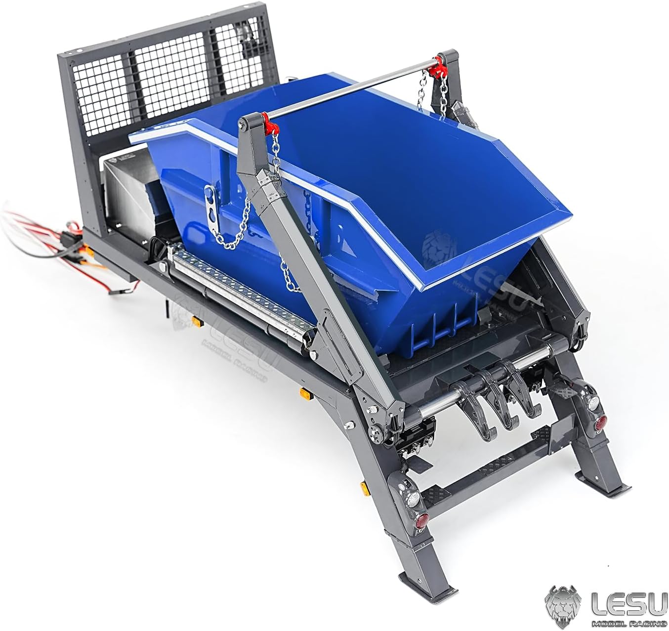 TOUCAN RC HOBBY Metal Bucket 4CH Valve Hydraulic System for LESU Z0066 1/14 RC Hydraulic Swing Arm Garbage Dump Truck Remote Control Skip Loader
