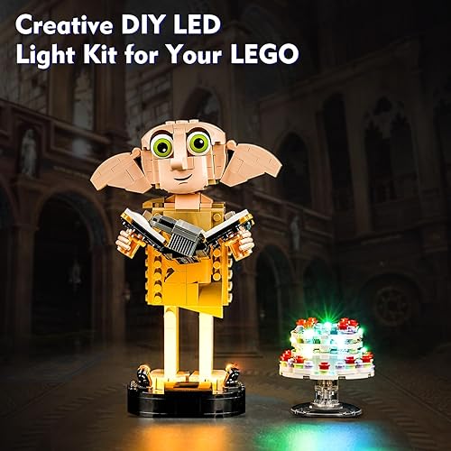 Miniatura 6 de VONADO Kit de luces LED para Dobby The House-Elf 76421, juego de iluminación creativa, accesorios compatibles con el juego de construcción 76421