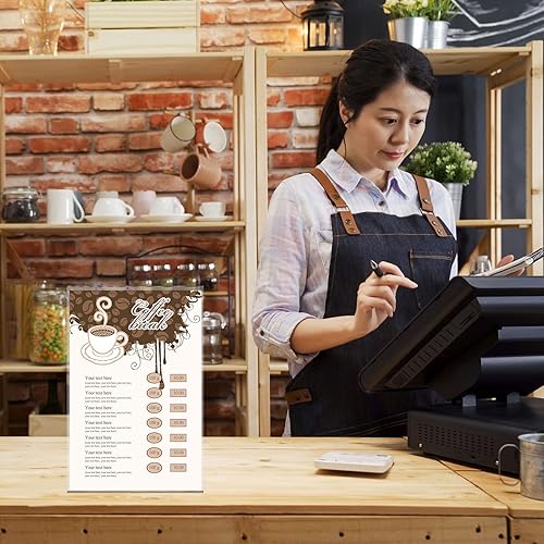 Miniatura 4 de 2 soportes acrílicos para letreros de acrílico con parte trasera inclinada, soporte de exhibición transparente para folletos, exhibición de