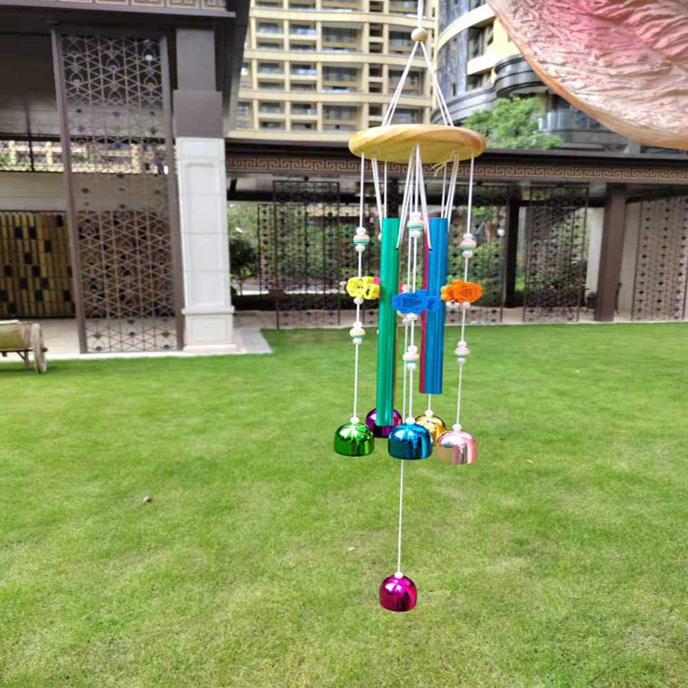 Amazon.com: QianKao 彩色风铃挂饰金属风铃家居绿化园林风铃(YX-22彩色
