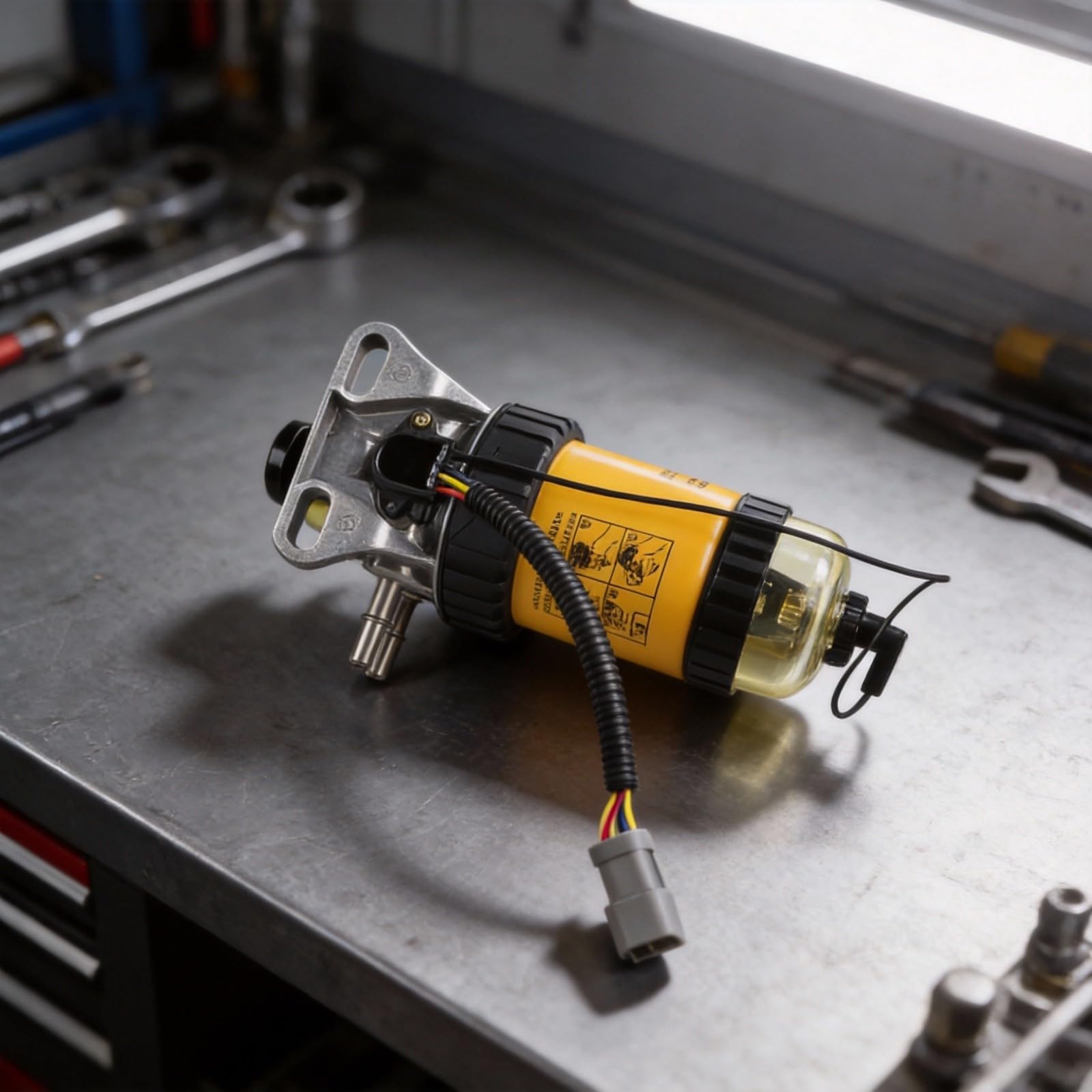 Diesel Kraftstofffilter 30MIC für JCB 4CX mit Sensor Diesel Kraftstofffilter
