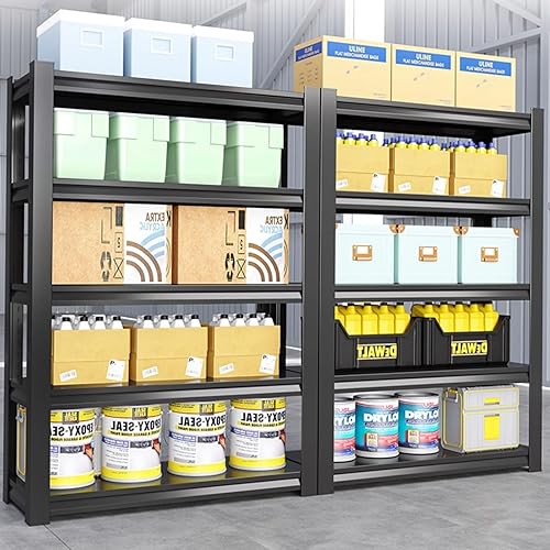 Vista 2 de Estantería de garaje de 5 niveles de 40 pulgadas de ancho, 72 pulgadas de alto x 40 pulgadas de ancho x 18 pulgadas de profundidad, estantería