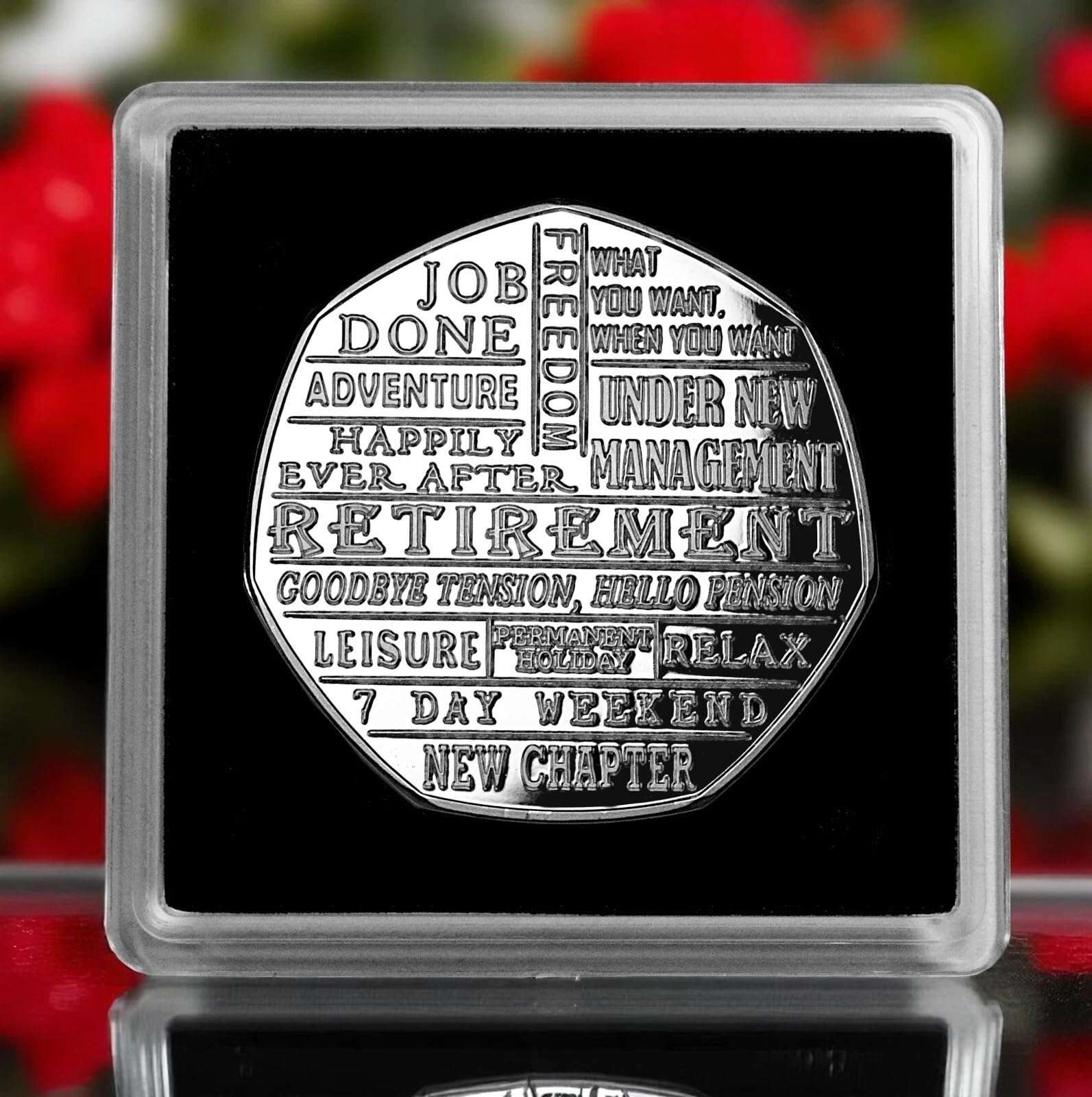 The Commemorative Coin Company Gold Happy Retirement Silver Commemorative In Gift Case. Retired Retirement Gift/Presentwork/Boss/Colleague/Friend