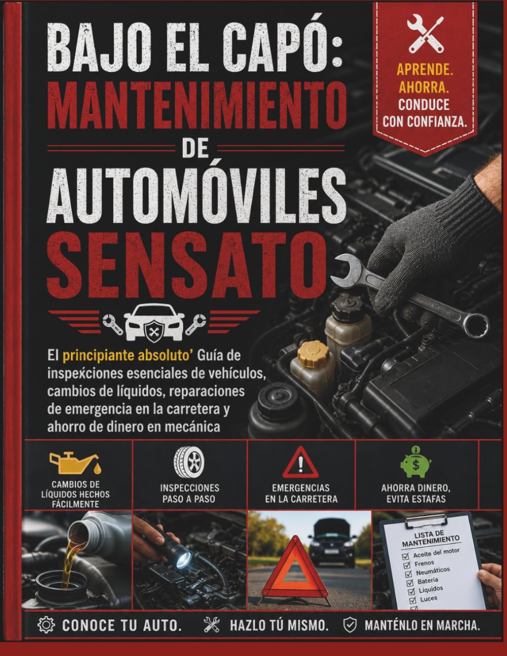 Bajo el capó: Mantenimiento de automóviles sensato: El principiante absoluto'Guía de inspecciones esenciales de vehículos, cambios de líquidos, ... la carretera y ahorro de dinero en mecánica