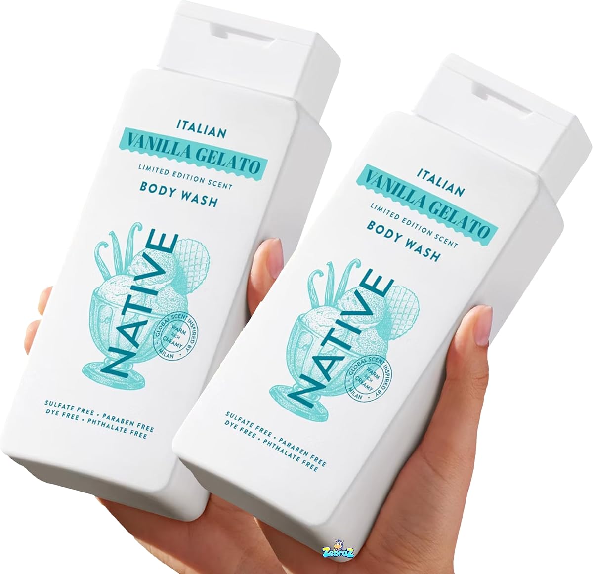 Native - Passport Limited Edition Global Flavors Sulfate-Free Body Wash - Italian Vanilla Gelato - 18 fl oz - Pack Of 02