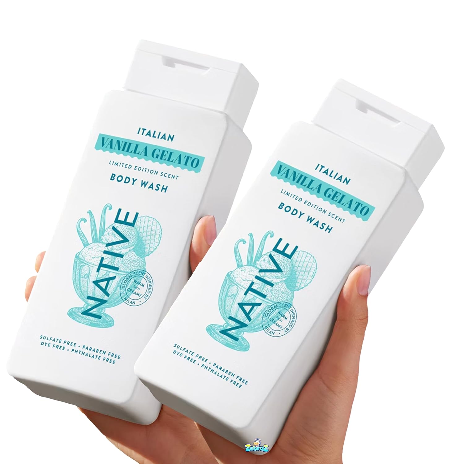 Native - Passport Limited Edition Global Flavors Sulfate-Free Body Wash - Italian Vanilla Gelato - 18 fl oz - Pack Of 02