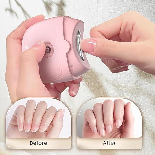 Miniatura 7 de Cortaúñas eléctrico, cortaúñas automático con 2 velocidades, cortaúñas recargable con luz, cortaúñas eléctrico, lima de uñas, recortadora de uñas,