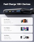 INIU Banque d'électricité, 40% Plus petite 10000mAh Chargeur portable, 45W Ultra Banque de puissance à recharge rapide avec amovible USB C Câble, Paquet de batterie externe pour les voyages en sécurité de vol iPhone 17 16 Samsung Google iPad etc.