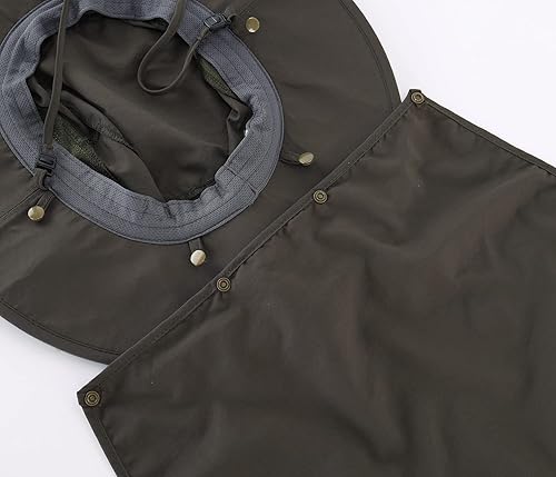 Miniatura 6 de Home Prefer Sombrero de sol para hombre al aire libre UPF50+ con solapa para el cuello, protección UV, ala ancha, safari, pesca, senderismo,