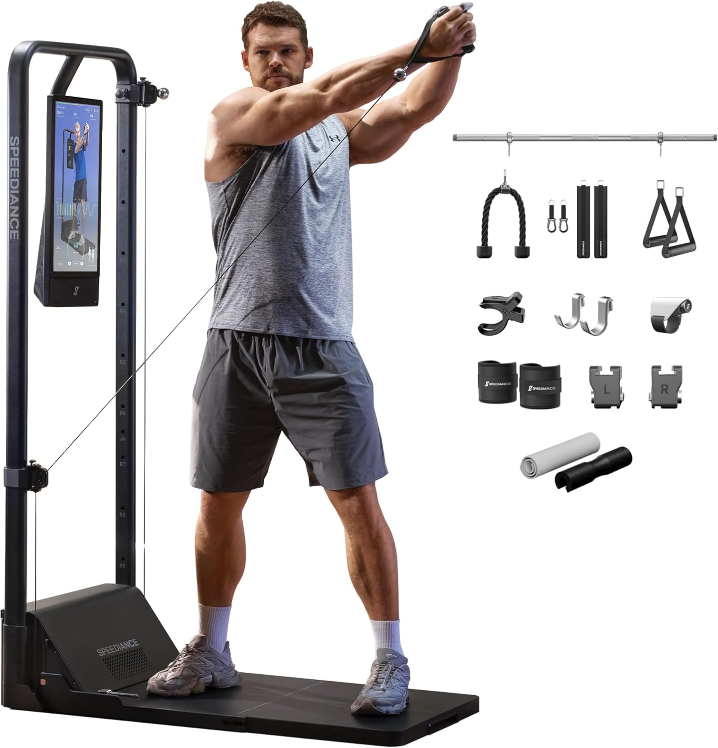 Speediance Home Gym, Smart AI-Powered Multi-Functional Smith Machine for Full Body Strength Training, All-in-one Gym Equipment, Digital Weight System, Workout Station, Squat Rack, Gym Monster 2