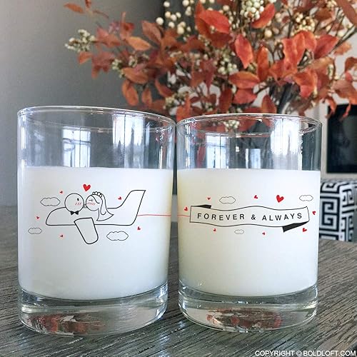 Miniatura 2 de BoldLoft Forever & Always - Vasos para beber para parejas, regalo de boda para novia y novio, registro, compromiso, despedida de soltera