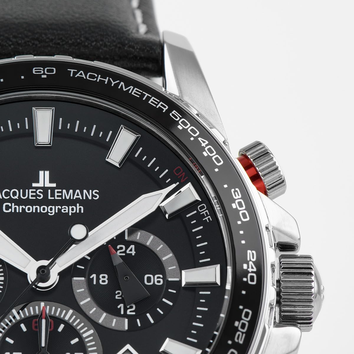 JACQUES LEMANS - Chronographen Liverpool - Quartz Uhrwerk - Gehäusedicke: 11.8 mm - Edelstahl - 10 ATM