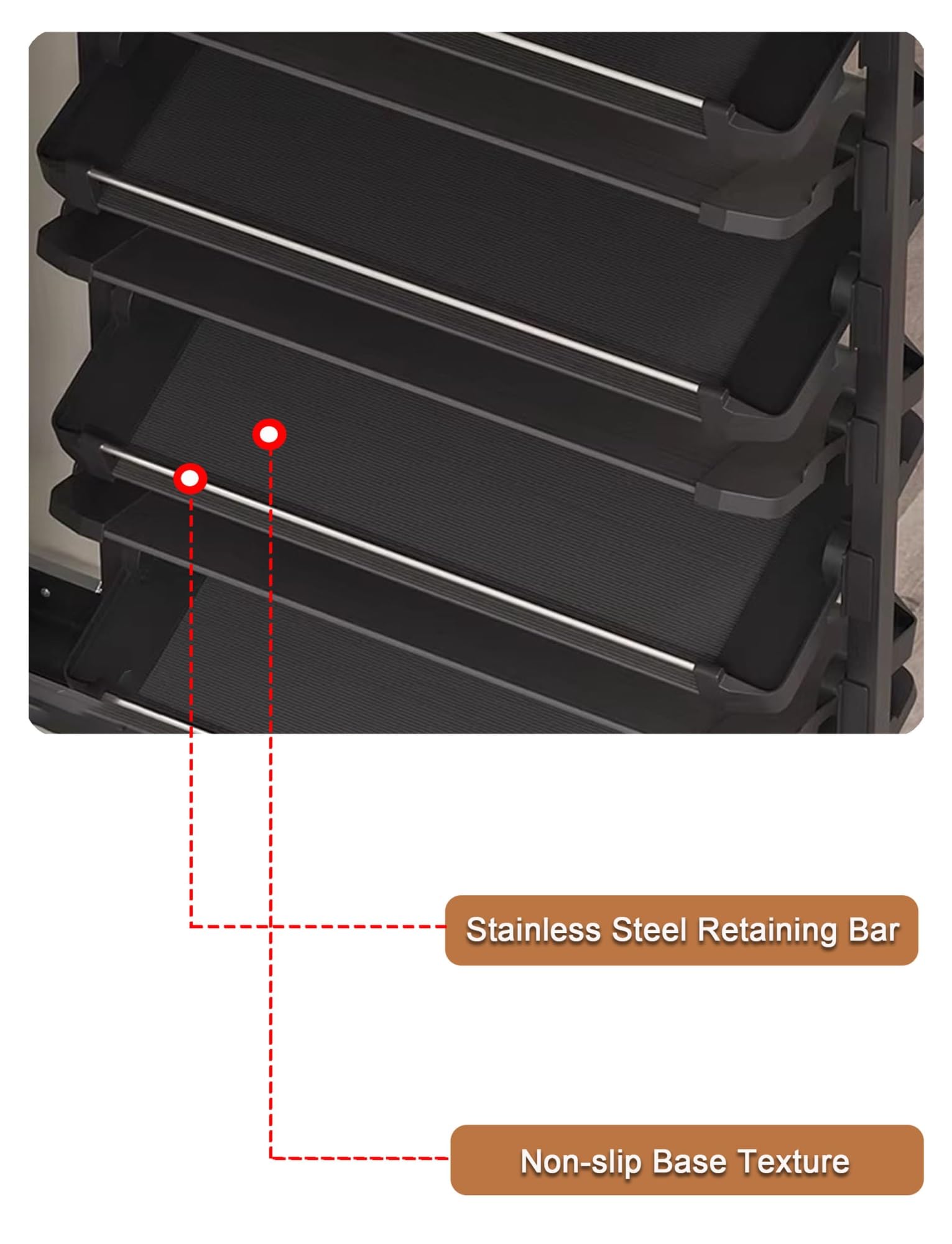 Zapatero extensible de 7 niveles, organizador de zapatos extraíble con base antideslizante, solución de almacenamiento que ahorra espacio para 50 cm de profundidad, perfecto para el hogar y el armario