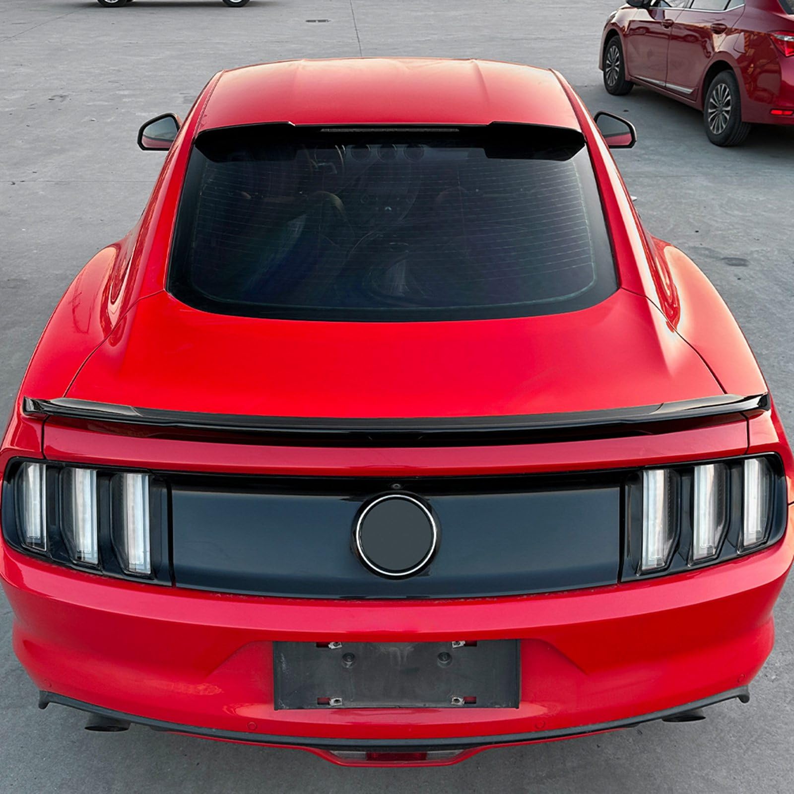 Alerón Trasero para Maletero de Ventana Trasera, Color Negro Brillante, Compatible con Ford Mustang MK6 2015-2022 2016 2017