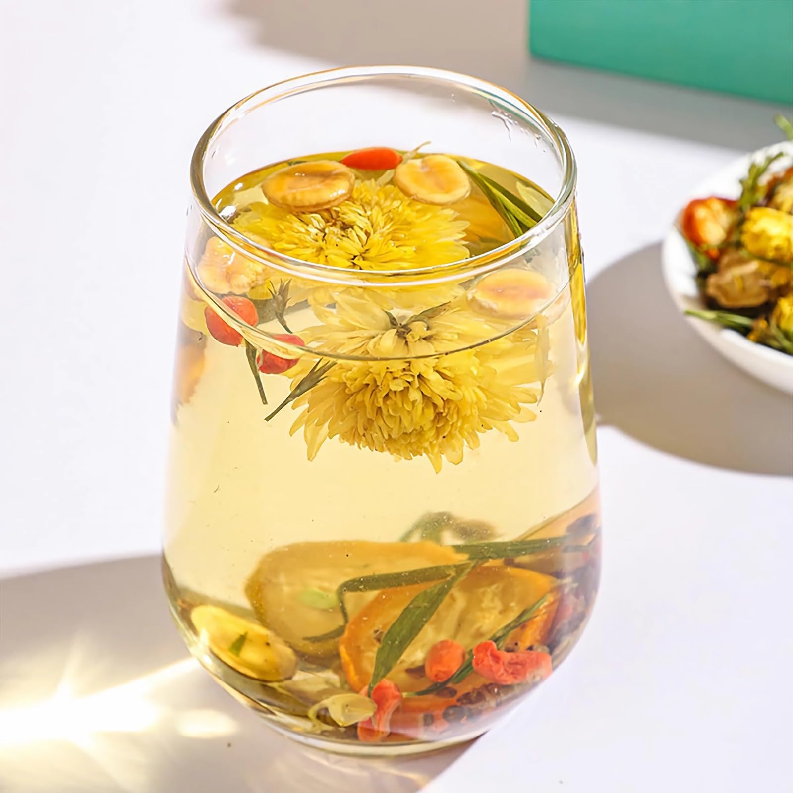 Tisane de Pissenlit et de Baies de Goji, Bio - Mélange Naturel de Sept Ingrédients À Base de Plantes, pour la Santé des Reins et du Foie, 120 g par Paquet