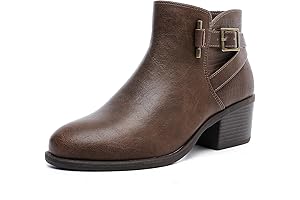 Women's Wide Width Ankle Boots - Comfortable Casual Short Boots