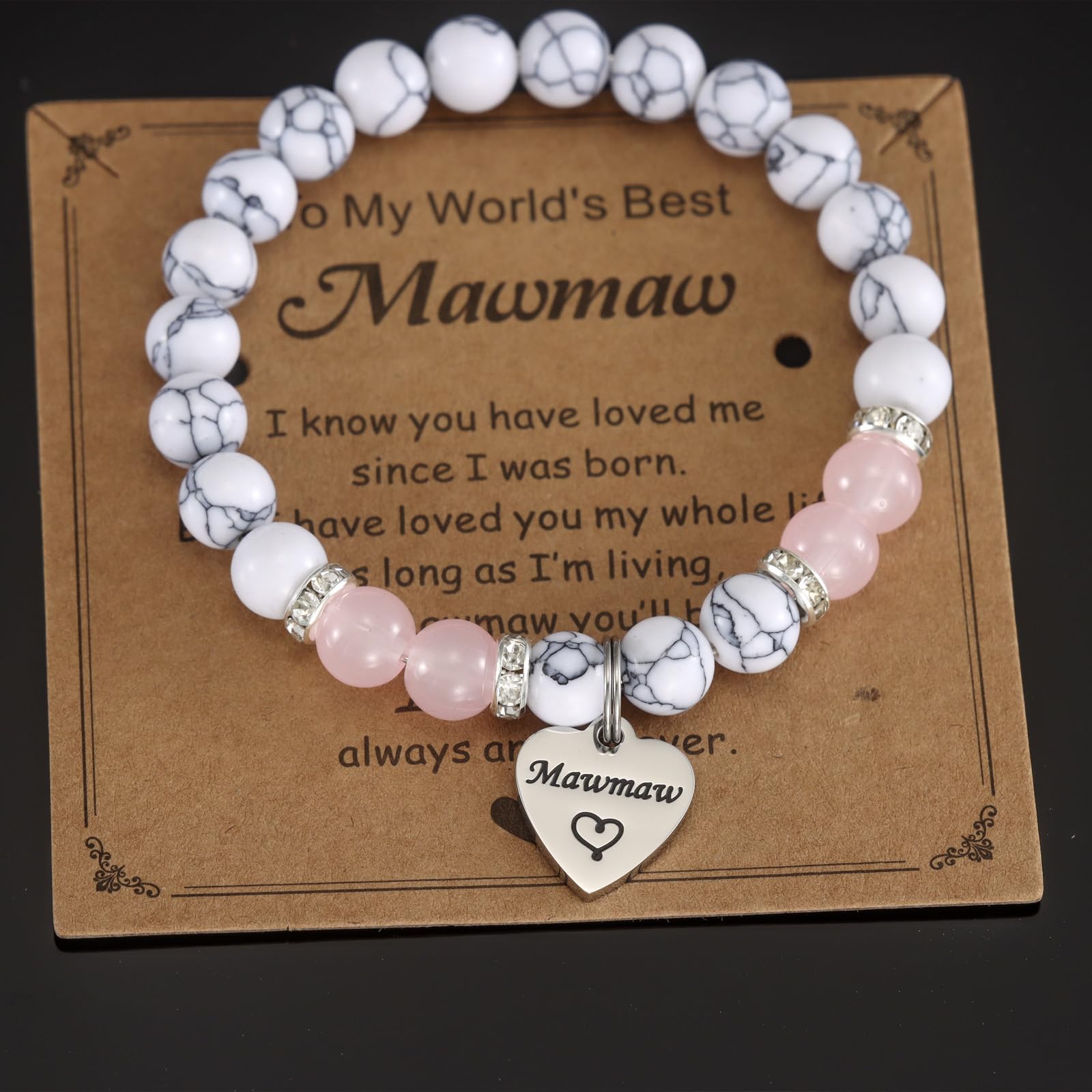 Mawmaw Gifts Bracelet for Women Promoted to Mawmaw Expecting Future First Time New Mawmaw Bracelet