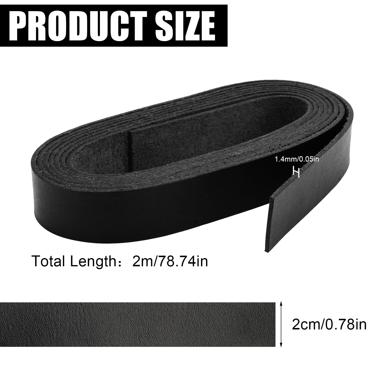 Laniere Cuir 2cm X 2 m Sangles Plates en Cuir, Lanière Cuir au Metre | pour Bricoler des Ceintures, des Serre-Tailles, des Bracelets De Montre, des Ceintures Tressées, Bien d'autres Choses Encore