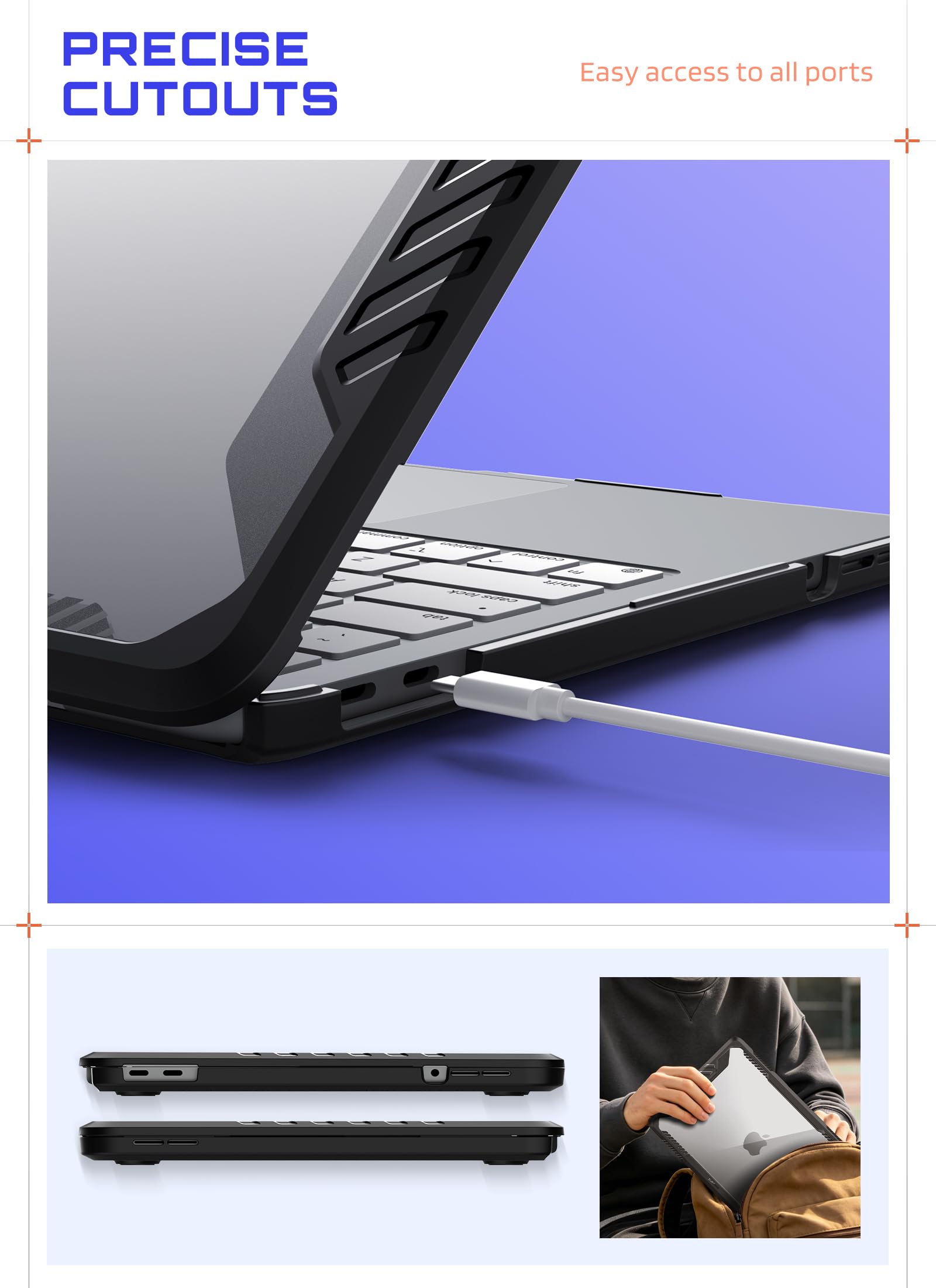 SUPCASE Etui na MacBooka Neo 2026 13,0 cala (jednorożec Beetle) wytrzymały pokrowiec na MacBook Neo 2026 13" - czarny