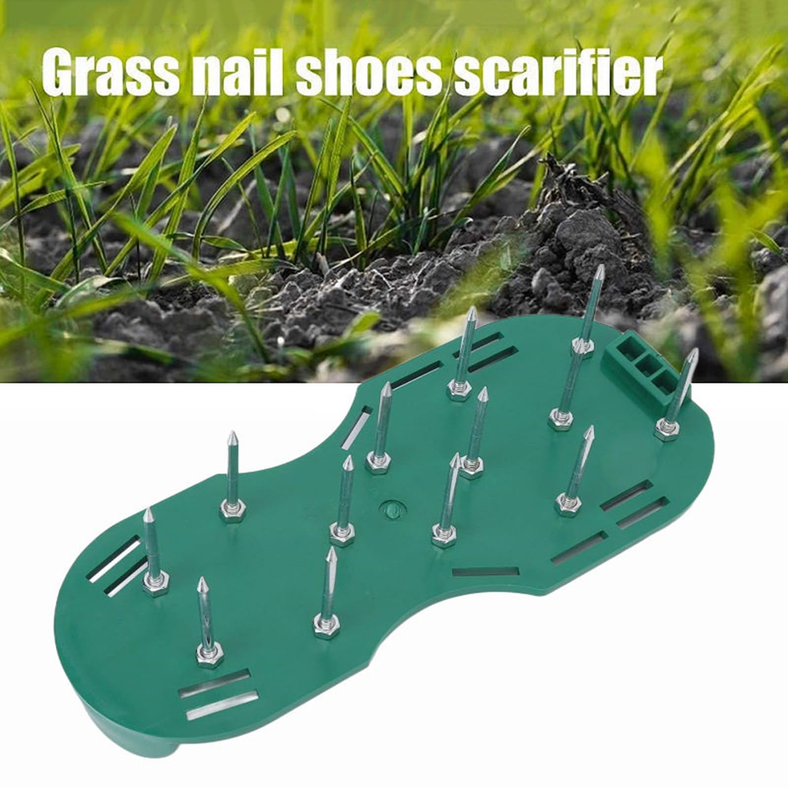 1 Par De Zapatos Aireadores para Césped, Herramienta Aireadora, con Correas Ajustables con Resorte/Puntas, Premontadas, para Airear Patios Y Jardines